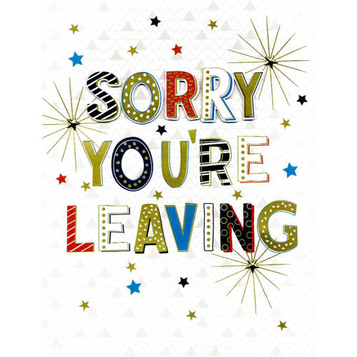 Picture of SORRY YOURE LEAVING JUMBO CARD